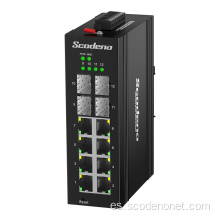 12 puertos 2.5g Switch de Ethernet Industrial Managed Poe